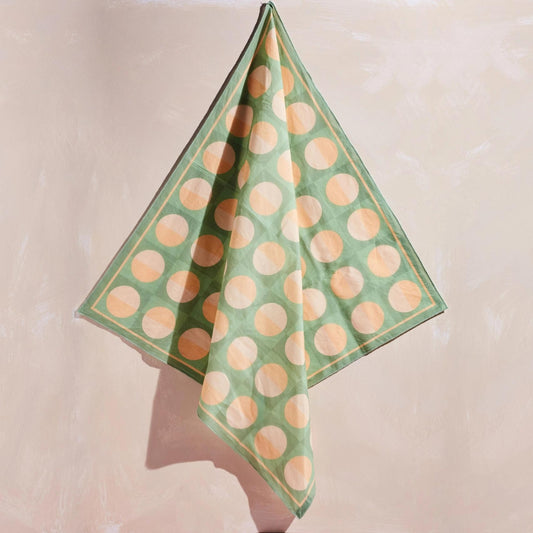 Bandana Soleil en rose et vert