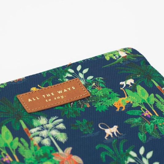 Pochette en Toile Aquarelle imprimée Jungle: Élégante et Durable