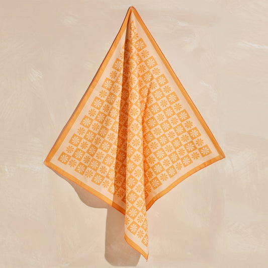 Bandana à carreaux Daisy en orange