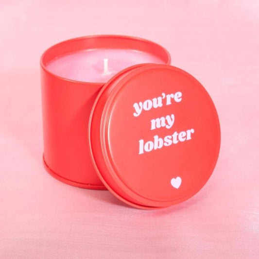 Bougie Rouge En Étain Love Bug You're My Lobster