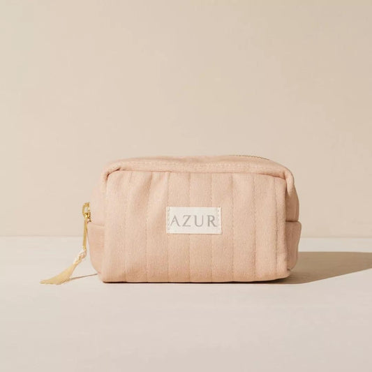 Trousse de Maquillage Azur Artisanale : Raffinement et Organisation pour Votre Beauté