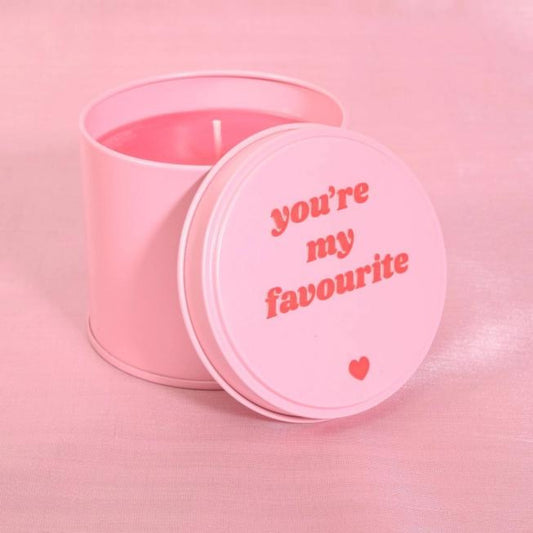 Bougies Saint-Valentin 'You're My Favourite' : Un Éclat de Romance et de Douceur