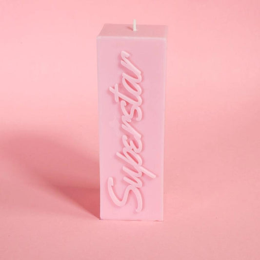 Bougies Superstar en Rose Pastel : Éclat et Originalité