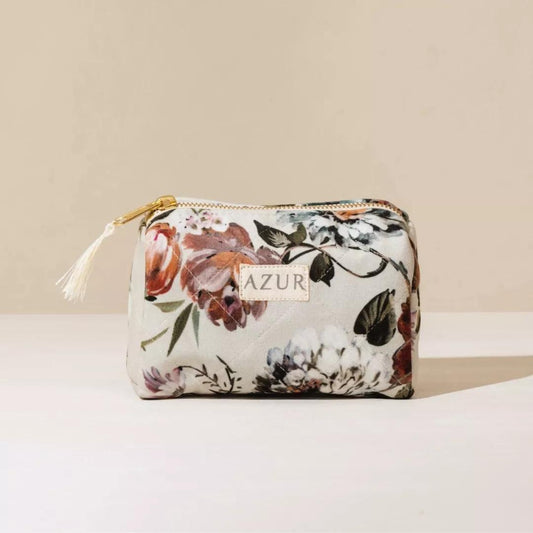 Trousse de Maquillage Azur Artisanale 15cm : L'Alliance du Style et de la Fonctionnalité