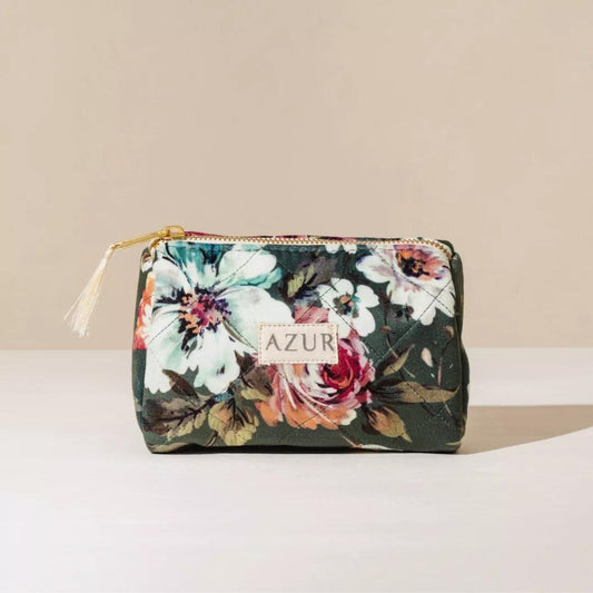 Trousse de Maquillage Azur Exclusive et Artisanale 15cm : L'Élégance Organisée