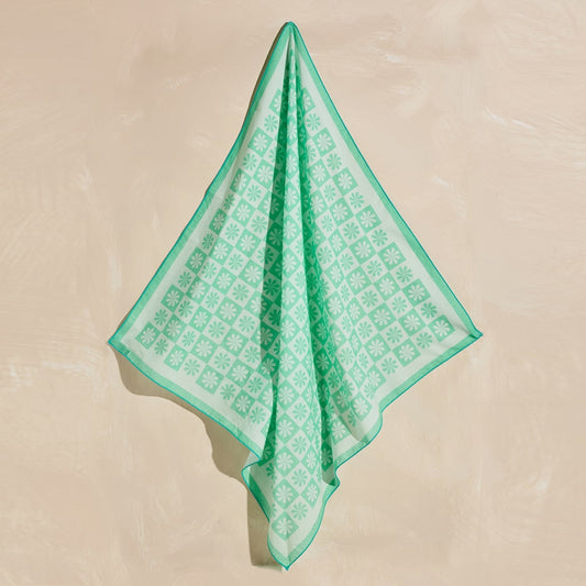 Bandana à carreaux Daisy en vert