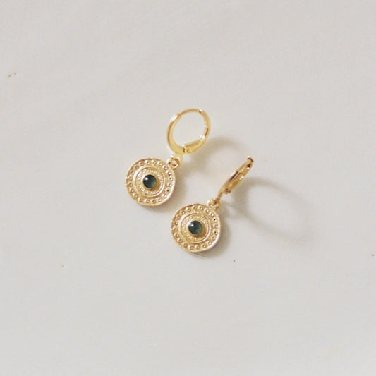 Boucles d'Oreilles Alba Verde : Éclat de l'Ancienne Persie