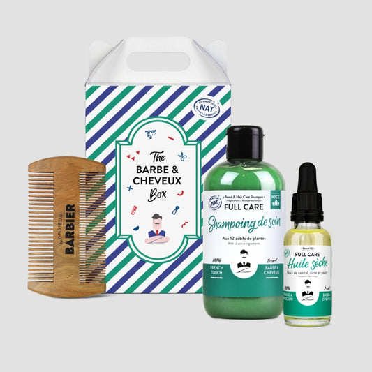 Coffret Soin Barbe et Cheveux - Naturel et Vegan