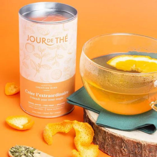 Thé en vrac ''Créer l'extraordinaire'' au Yerba Maté + Thé Vert + Orange