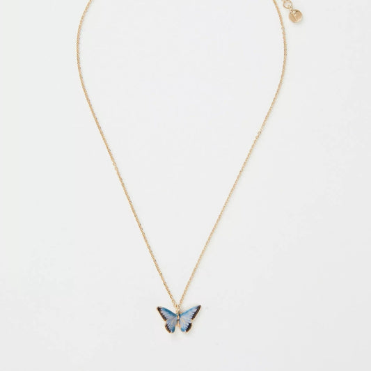 Collier en Émail Papillon bleu : Une Ode à la Liberté et à l'Élégance Naturelle