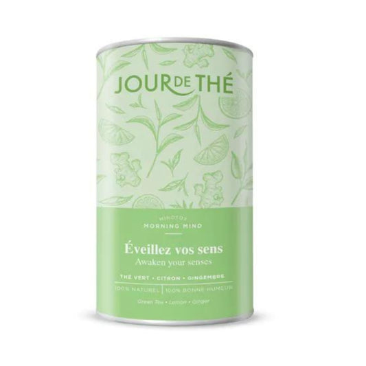 Thé en vrac ''Éveillez vos sens'' au Thé vert + Citron + Gingembre