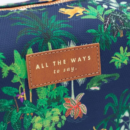 Trousse de toilette imprimée Jungle:  Élégante et Durable